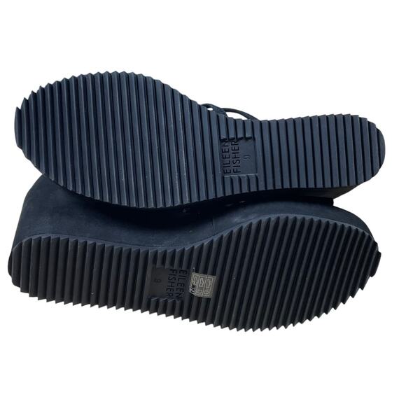 Eileen Fisher Wavey Black Tumbled Nubuck Women's Size 9 New Without Box - Picture 6 of 7